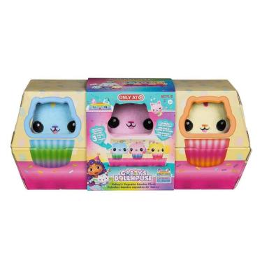 Imagem de 3 Pelúcias Cupcake Cakey Cat (Primos) - Gabby`S Dollhouse