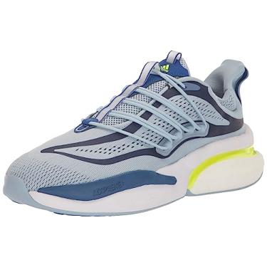Imagem de adidas Tênis de corrida masculino Alphaboost V1, Azul maravilha/limão lúcido/time azul royal, 9.5