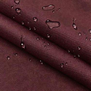 Imagem de HYVAKUPPA Tecido de lona impermeável da The Yard 152.4 cm W 600D Oxford poliéster estofado material resistente à água para móveis ao ar livre capa de almofada de cadeira DIY costura (5 jardas, vinho