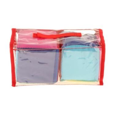 Imagem de Kokiya 2 peças de cubos de jogo de bolso cubos de cartas de dramatização cubos de ensino com bolsa de armazenamento para blocos brinquedos jardim de infância