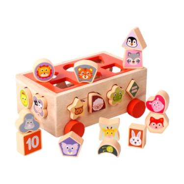 Imagem de Almencla Forma classificador brinquedos educativos mãos em habilidades colorido montessori brinquedos blocos de empilhamento de madeira para crianças presentes