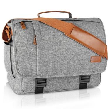 Imagem de Bolsa Messenger ESTARER 17-17,3" em lona resistente à água - cinza