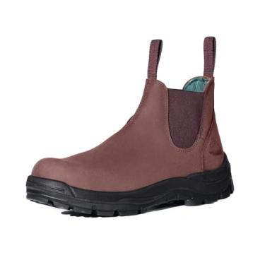 Imagem de Golden Retriever Botas de trabalho masculinas de 15 cm, biqueira de aço, botas de estação/Romeo, antiderrapante e resistente a óleo, Coolmax, confortável, ASTM F2413-18 G6455 G6555, G6555-wide