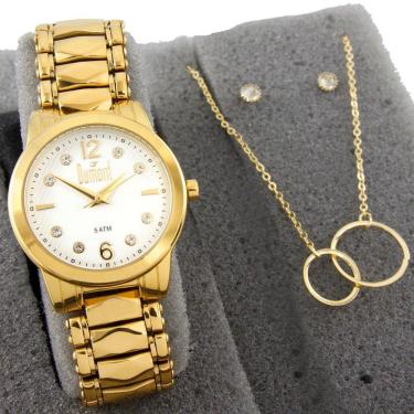 Imagem de Relogio Dumont Feminino Dourado Du2035lmw/K5k