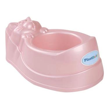 Imagem de Troninho Infantil Gatinho Rosa Perolado