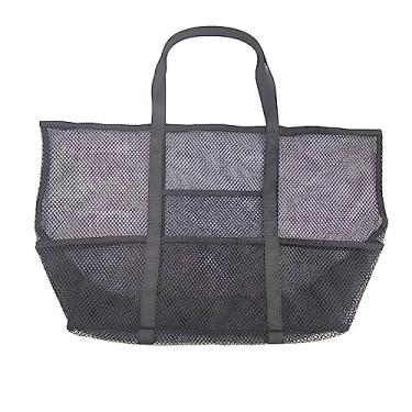 Imagem de Linda pequena bolsa transparente, bolsa de ombro para trabalho, viagens, recorte de malha de praia para natação, Bege