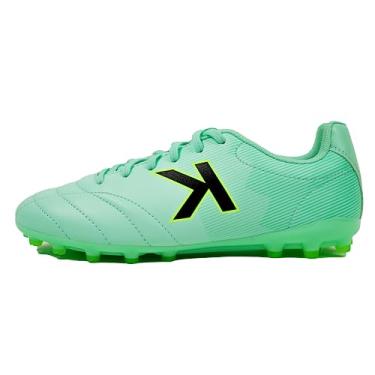 Imagem de KELME Chuteiras de futebol infantis AG/FG para crianças e jovens – Sapatos de futebol para meninos/meninas – Botas de futebol infantil unissex para uso interno ou externo, Verde claro, 1.5 Little Kid