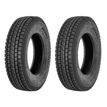 Imagem de Kit 2 Pneus 275/80R22.5 Borrachudo 16 Lonas 149/146M DR623 Durable