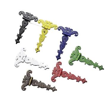 Imagem de Dobradiça vertical vintage em forma de liga para decoração de casa, ferragens, estilo, caixa, conexão, folha impressa, 1 peça (latão antigo)