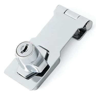 Imagem de Puxadores de gavetas, botões de armário, fechadura com chave de botão, trava resistente, liga de zinco, fechadura para móveis domésticos de 3/4 polegadas, 1 peça (cor: 4 polegadas) (cor: 3