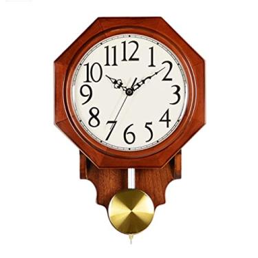 Imagem de Relógio de parede/relógio de parede polígono relógio de parede relógio chinês sala de estar relógio de pêndulo pendurado mesa sala de estar relógio de parede