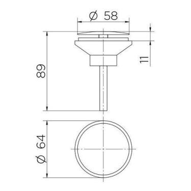 Imagem de Válvula Lavatório De Saída D'água Oculta 7/8'' - Docol
