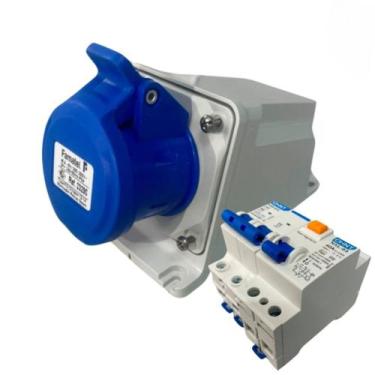 Imagem de Kit Mobilidade 7,4kW Single com Tomada DR-A 2P e Disjuntor Din 2P 40A 