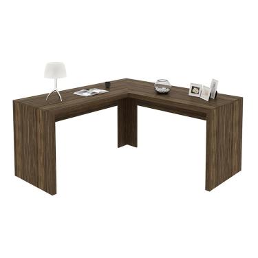 Imagem de Mesa Angular para Escritório Home Office ME4116 MDP Nogal - Gran Belo