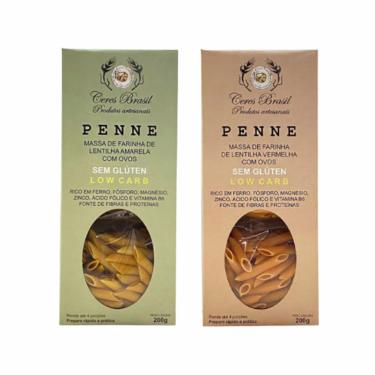 Imagem de Kit 2 Penne Lentilha Ceres: Lentilha Vermelha, Amarela