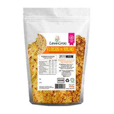 Imagem de Flocos de Milho com Açúcar Mascavo Sem Glúten Leve Croc 250g