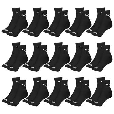 Imagem de Kit 15 Pares de Meias Puma Cano Médio Esportiva Masculino