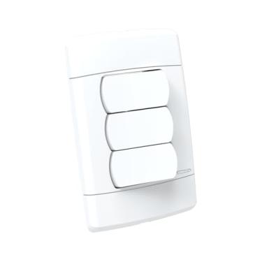 Imagem de Conjunto De Interruptores Terminal Simples 1 Tecla E 10A Cor Branco Durín
