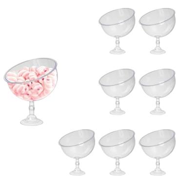 Imagem de 8 Baleiros 1,5l Taça Premium Bomboniere Acrílico Elegante (TRANSPARENTE)