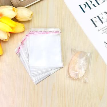 Imagem de 100 peças, sacos de celofane autoseláveis, 7,5 x 7,6 cm, autoadesivos, sacos de celofane transparentes e resseláveis