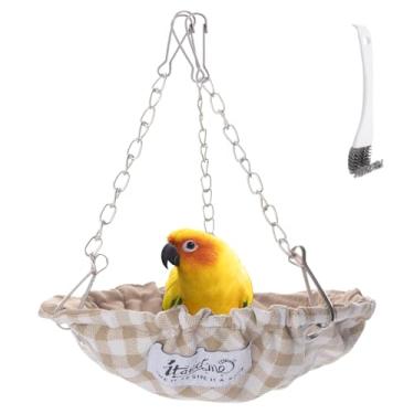 Imagem de HACRAHO Ninho de pássaro giratório, 1 peça de cama de pássaro impermeável para gaiola, rede de pássaros, balanço, cabana de dormir de pássaro de tamanho pequeno para conures, periquitos, pássaros do