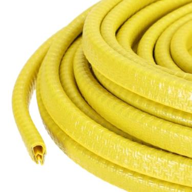 Imagem de PATIKIL Protetor de borda de borracha, 6 m x 10 mm x 7 mm tira de vedação protetora de borda de canal U com clipes de metal apto para borda de 1-3 mm para portas de carro chapa metálica escotilhas