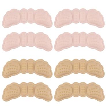 Imagem de 4 pares de protetores de salto alto soltos, almofadas de calcanhar, enchimento de espuma, enchimento de espuma, almofada protetora de sapato alto solto para mulheres e homens, evita escorregões (rosa