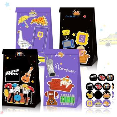 Imagem de 12 peças de artigos de festa tema amigo sacos temáticos amigos lembrancinhas de festa sacos decoração de aniversário