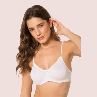 Imagem de Sutiã Top Sem Costura em Microfibra Confortável Trifil, Branco, G