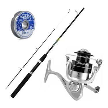 Imagem de Kit Vara 1,80m + Molinete Arena 2000 Marine Sports + Linha