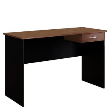 Imagem de Mesa Para Escritorio 1 Gaveta 120 Cm 6901 Savana Preto Mobbs - MOBLIS 