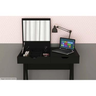 Imagem de Penteadeira Infantil Pe-2019 C- 1 Espelho Preto - Tecno Mobili