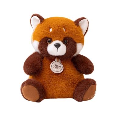 Imagem de Desenho de boneca panda vermelha de pelúcia de pelúcia Little CuCu de 14 cm