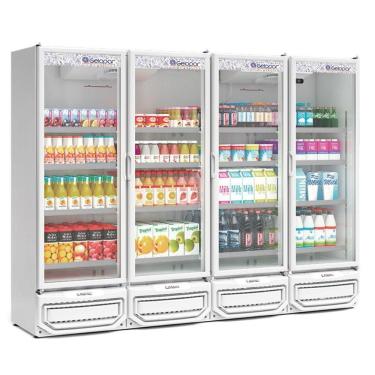 Imagem de Expositor Vertical 4 Portas De Vidro Gcvr1950 Gelopar Refrigerador 1979 Litros Branco 220v