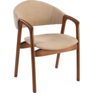 Imagem de Cadeira Pietra Com Braço Madeira Maciça - Refinatto, Castanho