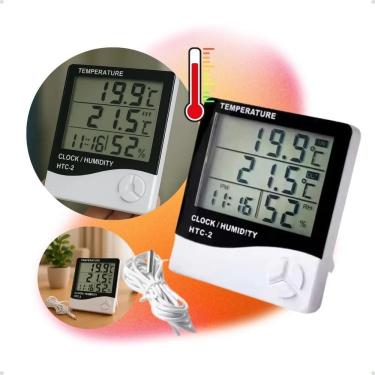 Imagem de 2X Termômetro Digital Geladeira Freezer/ Frio Quente Umidade