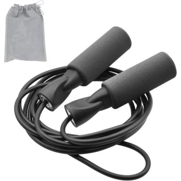 Imagem de FEELCAT Corda de salto rápido, comprimento ajustável, equipamento de treinamento para boxe, MMA, artes marciais, treino fitness (preto)