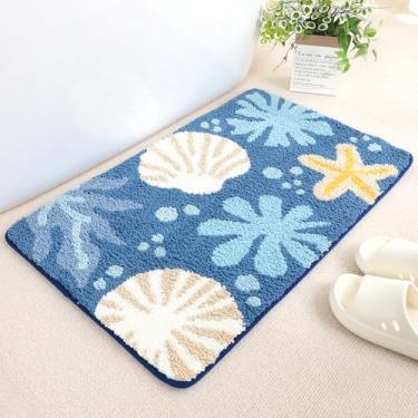 Imagem de Molesun Tapete de banho fofo, tapete de banheiro antiderrapante macio tapete de microfibra bonito tapete de banho para crianças, tapete felpudo grosso absorvente de água para quarto, cozinha