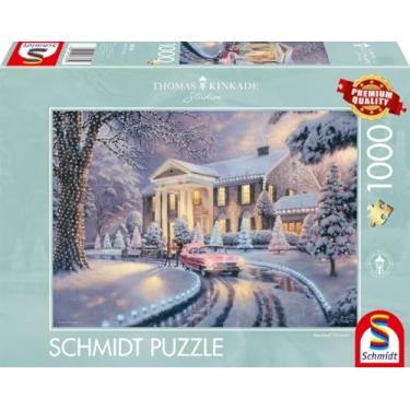 Imagem de Schmidt Jogos 58781 Thomas Kinkade, Graceland Christmas, quebra-cabeça de 1000 peças
