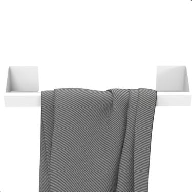 Imagem de Porta Toalha De Rosto Adesivo Autocolante Branco DF