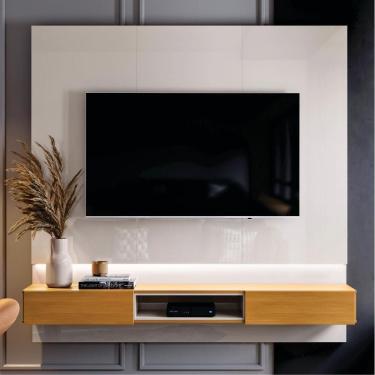 Imagem de Painel Para Tvs De 70 Uruguai Off White Perolizado E Tauari