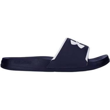 Imagem de Chinelo Under Armour Slide Daily Azul Marinho e Branco - Masculino - 39/40 - Azul