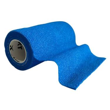 Imagem de Atadura Autocolante Elástica 10 cm x 4,5 m Azul para Compressão e Imobilização