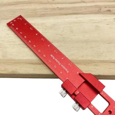 Imagem de 1 régua de posicionamento de liga de alumínio de 200 mm, marcenaria, régua de marcação, ferramenta de medição de ângulo adequada para posicionamento