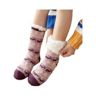 Imagem de Casaco de Pelúcia Feminino para Inverno - Pinguim, Veado, Urso - Quent