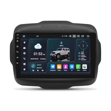 Imagem de SWTNVIN Rádio estéreo automotivo para Jeep Renegade 2015-2020, Android 14 unidades de cabeça embutidas, reprodução automática e Carplay 22.9 cm HD IPS1280*720P, tela sensível ao toque, suporte GPS, 4G
