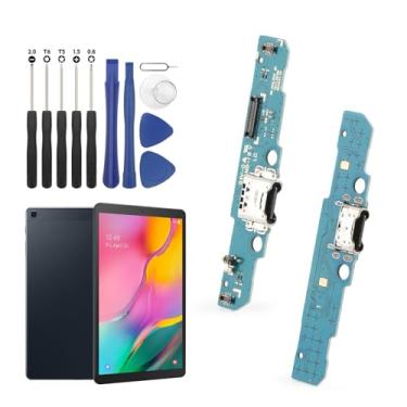 Imagem de Conector Dock para Samsung Galaxy Tab A 10.1 (2019) SM-T510 SM-T515 Cabo flexível de porta de carregamento de substituição para Samsung Tab A 10.1 (2019) Conector USB Dock Board com ferramentas (preto