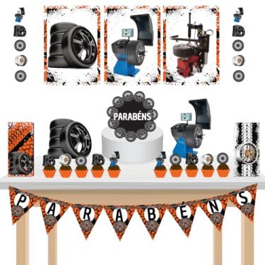 Imagem de Kit Festa Só um Bolinho Borracheiro Borracharia Profissão 36 itens