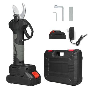 Imagem de Tesoura Elétrica Sem Fio Portátil de 21V para Podas com Bateria Recarregável 2000mAh e Carregador Podador Galhos Árvore Tesouras Jardim Estojo Transporte