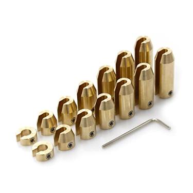 Imagem de Kit de Recarga Pesos para Raios Moto Reutilizáveis Latão 14un com Chave em Forma L